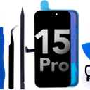 for iPhone 15 Pro Screen Replacement kit, 6.1" LCD Display Touch Digitizer Assembly with Frame Adhesive and Repair Tools Molde A2848/A3101/A3102/A3104