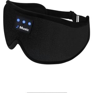 3D Sleep Mask with Bluetooth Headphones, Sleeping Headphones for Side Sleepers, Wireless Music Eye Mask with Ultra-Thin Stereo Speakers for Men, Women