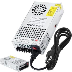VAYALT 24V 25A 600W DC Switching Power Supply, Universal Regulated Switching AC 110V/220V to DC 24V Transformer, 24V Power Supply for Industrial, CCTV, Computer Project, 3D Printer, LED Strip Light