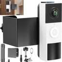 Anti-Theft Video Doorbell Mount Compatible with Tapo, Doorbell Camera Mount, No Drill Adjustable Mounting Bracket Holder Accessories for Apartment Rentals, Enhanced Protection Doorbell Mount Bracket