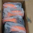 MSH&HCE 5-Inch Orange Heavy Duty Caster Wheels (Set of 4) - 2600Lbs Total Capacity, Polyurethane (PU) Wheels, Quiet Swivel Casters for Carts, Furniture & Workbenches (Two Hardware Included)