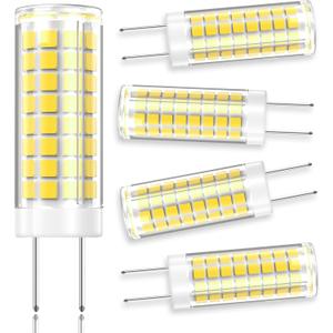5 Pack - G8 GY8.6 LED Light Bulbs Dimmable 7W Equivalent to G8 Halogen Bulb 75W-80W 730LM, GY8.6 /G8 Bi-Pin Base Light Bulb AC 120V for Under Cabinet Light Kitchen Lighting (Daylight White, 5 Pack)