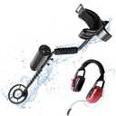Underwater Metal Detector for Professional Adults, Precise Sensitivity 8.6"Coil, Small Object Filter,LED & Alarm with Headphone,IP68 Full Waterproof Submersible up to 130 ft for Scuba Diving
