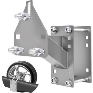 304 Stainless Steel Spare Tire Carrier,Spare Tire Mount Boat Trailer Carrier Bracket,Heavy Duty Lock Holder,Fits 4 & 5 & 6 Lugs Trailer Wheels On 4", 4.5'', 4.75'', 5'' and 5.5'' Bolt Patterns