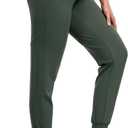 Women's Joggers Pants with Pockets Drawstring High Waisted Tapered Sweatpants for Women Lounge Workout Yoga Running (Large, Olive Green)