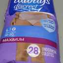 Always Discreet Adult Incontinence Underwear for Women and Postpartum Underwear, Large, Up to 100% Bladder Leak Protection, 28 Count