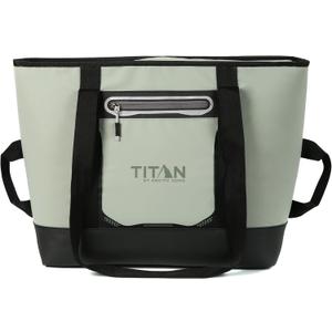 Titan by Arctic Zone Soft Sided Cooler Tote, Insulated Bag with Handle, Shoulder Strap, and Zipper for Lunch, Picnic, and Travel, 30 Can Capacity