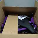 Upright Rollator Walker, Heavy Duty Stand Up Walkers for Seniors with Seat and Reversible Backrest, Foldable Standing Rollator with 8" Anti-Slip PU Wheels, Purple