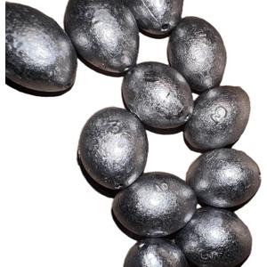 Egg Sinkers 3oz - 20 Pieces (Lead, Fishing Weight, Egg Shaped Good for Salt and Fresh Water)