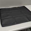 Water Cooler Mat - (22" x 19") Non-Slip Water Cooler Mat with Raised Edge for Foor Protector, Under Water Dispenser Mat Used for Bedrooms, Kitchens,Offices, Bars (Black)