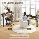 Overbed Table with Wheels, Height Adjustable, Recliner Table with Charging Station and Laptop Stand, Rolling Table with Storage and Cup Holder, Side Table for Living Room, Bed Room, Rustic Brown, 43.3" x 11.8" x 31.5"