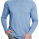 Baleaf Men's Sun Protection Shirts UV SPF UPF 50+ Long Sleeve Rash Guard Fishing Running Quick Dry Lightweight