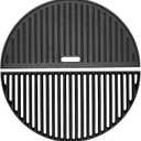 18" Half Moon Cast Iron Cooking Grates for Kamado Joe KJ-23RHC Classic II KJ23NRHCI Classic III KJ23RH Classic I Reversible Griddle for Stand-Alone Classic Large Big Green Egg Kamado Grill Replacement