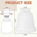 Teenyyou 6 Pcs Frosted Glass Globes for Ceiling Fan Lights Covers Glass Lamp Shade Replacement for E26 Chandelier Table Wall Sconce, 2-1/8" Fitter, 4-5/8" Diameter x 4-1/2" Height