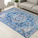 NUOVARUGS Soft 5x7 Area Rug – Washable & Dryer-Safe Non-Slip Rug for Living Room, Bedroom, Kitchen, Comfortable & Durable Floor Mat