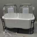 1 Gallon Glass Drink Dispensers For Parties 2PACK.Beverage Dispenser, Glass Drink Dispenser With Stand And Stainless Steel Spigot 100% Leakproof. Lemonade Dispenser With Ice Cylinder. Laundry Detergent
