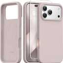 GONEZ Magnetic for iPhone 17 Pro Case, [Compatible with MagSafe] Anti-Scratch Microfiber Lining & Screen Protector, Silicone Camera Control, Shockproof Slim Phone Cover 6.3 inch, Light Taro