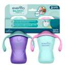 Evenflo Balance+ Trainer Cups for Babies 6+ Months, Purple and Mint, Ergonomic Design with Handles, 9oz, 2 Pack