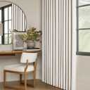 Extra Wide 60 Inch Width 100% Blackout Curtains 102 Inches Long for Living Room Bedroom Room Darkening Linen Pinch Pleated Thermal Insulated Dual Layer Cream Window Sliding Door Drapes 60x102 1 Panel