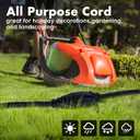 10ft Black Outdoor Extension Cord Waterproof, UL Listed, 12/3 SJTW Heavy Duty 3 Prong, 12 Gauge 15A Power Cord Ideal for Indoor Outdoor Lights, Appliances, and Lawn