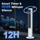44" Windowless Portable Air Conditioners w/4 Modes & 3 Speeds,12H Timer, 4L Tank for 24H Cooling Evaporative Air Cooler, 4 Ice Packs,17Ft Remote, 120° Oscillating Swamp Cooler Air Conditioner
