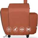 QuliMetal Grill Cover for Pit Boss Platinum Laredo 1000 Wood Pellet Grill, PB1000PL - 600D Heavy Duty Waterproof Fade Resistant Pit Boss Laredo 1000 Cover with Elastic Drawstrings&Zipper Design, Brown