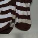 Olreco Womens Knee High Socks for Women Knee Socks for Women Long Sock Woman Striped High Sock Athletic Halloween Accessories (One Size, Brown White Striped)