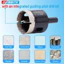 1 1/2" Diamond Hole-Saw Bits with Pilot Drill Bit - 1.5" Diamond Tipped Tile Hole Saws with Guiding Bit for Accurate Drilling, for Porcelain Tile Ceramic Pottery Granite Stone Glass Bottles 38mm