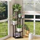 MUDEELA Plant Stand Indoor, 5 Tier Tall Plant Shelf Plant Holders, Bamboo Plant Stands Corner Plant Stand for Multiple Plants for Indoor, Outdoor, Corner, Balcony, Living Room and Bedroom