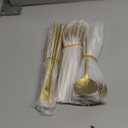 Evanda Gold Silverware Set 60 Piece Service for 20, Titanium Gold Plated Stainless Steel Flatware Set, Knives Forks Spoons Cutlery Set for Wedding, Parties, Birthday, Restauroom, Dishwasher Safe