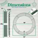 5-Pack 14 Inch Wire Wreath Frame Round Metal Wreath Form with Ring Design for DIY Crafts, Floral Projects, and Home Decor Dark Green Wire Frame for Christmas Holiday & Weddings
