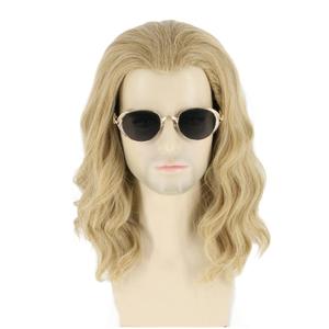 Men's Wig Blonde Wave Wigs for Cosplay Superhero Wig Halloween Party Costume Wig