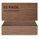 WOPPLXY 12 Pcs 8 x 4 Inch Walnut Wood Sheets, 1/5" Thick Walnut Plywood Sheets, Unfinished Wood for Crafts, Laser Cutting & Engraving, Painting, Craft & DIY Decorations