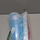 6 Set Slushie Cups with Dome Lids and Straws Detachable Spoon Straws Reusable Plastic Iced Coffee Cups Smoothie Tumbler for Birthdays Summer Party Supplies(Pastel Blue,16 oz)