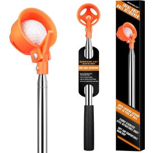 Golf Ball Retriever, 9Ft/12Ft/17Ft/20Ft Professional Stainless Steel Golf Ball Retriever, Telescopic Golf Ball Retriever for Water (20Ft)