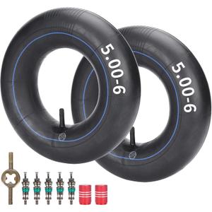 RUTU 2-Pack 13x5.00-6 5.00-6 Inner Tube with TR13 Straight Valve Stem Fit for Razor Dirt Quad Go Kart Dirt Bike ATVs Dune Buggies Wagons Lawn Mowers Garden Tractors Hand Trucks 12X5.00-6,5.30-6,4.50-6