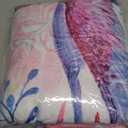 Jekeno Hummingbird Floral Blanket Bird Colorful Flowers Christian Blanket Birthday Christmas for Women Kids Girls Mom Bedroom Living Room Mother's Day Decor Plush Throw 50"x60" (White Pink)