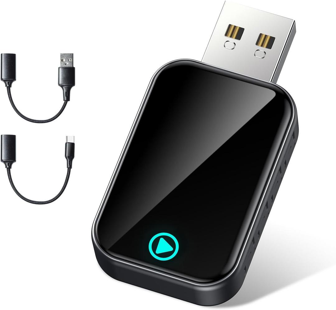 GATGOODS S2 Wireless CarPlay Adapter for iPhone, Convert Wired to Wireless, Mini USB/Type-C Design for Cars with Built-in Wired CarPlay, Plug and Play, Stable Connection, No Latency for iOS 10+