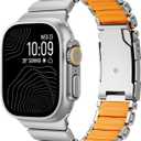 Titanium Band Compatible with Apple Watch Ultra 3/2/1 Band 49mm For iwatch Series 11 10 46mm 45mm 44mm 42mm SE 3/2/1 9 8 7 6 5 4 Men Women,Rubber Lining With Stainless Steel Buckle