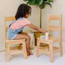 Melissa & Doug Wooden Chairs, Set of 2 - Blonde Furniture for Playroom, 29.9 x 15.55 x 8.25