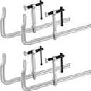 MAXPOWER Deep Throat F Clamp 15-5/8" x 5-5/8" (400 x 140 mm), Heavy Duty Bar Clamp for Welding, Pack of 4