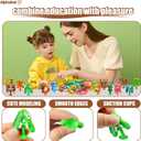 26pcs Alphabet Bath Toys for Toddlers , Educational Suction Bath Toys with Animal Letters, Montessori Sensory Toy for Kids 3-12, No Hole Food-Grade Silicone Toys for Autism/ADD/ADHD