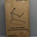 Vaunn Medical Pneumatic Adjustable Overbed Bedside Table With Wheels (Hospital and Home Use) (Walnut Brown)