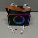 Karaoke Machine,Portable Bluetooth Speaker with 2 Wireless Microphone for Adults & Kids with LED Lights, Karaoke Microphone with PA System Supports USB/TF/AUX,Gift for Party (Black)