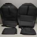 DrCarNow for Ford F150 Front Seat Covers 2015-2022 2023 2024 2025,Only Fit F150 1st Row Bucket Seat(XL,XLT),Black Waterproof Leather Seat Cover Accessories(Only Front Seat (SuperCab & SuperCrew/CrewCab)