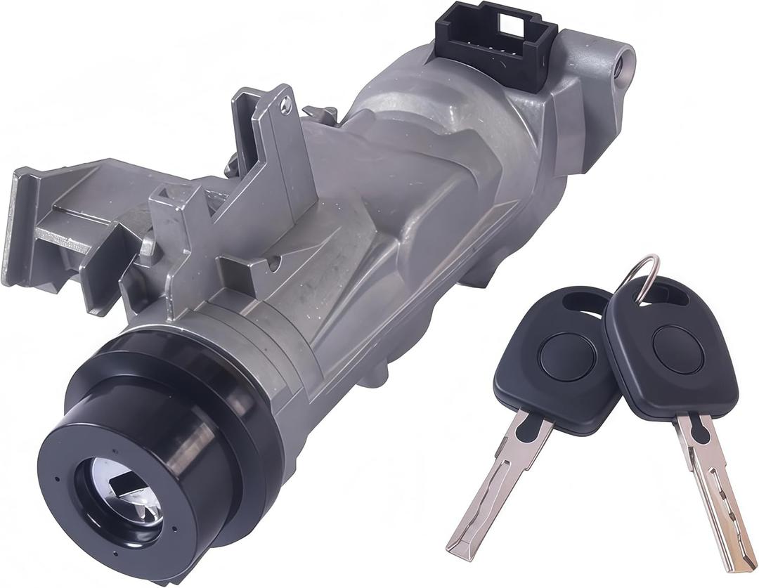 Ignition switch lock cylinder with key, for Volkswagen Jetta MK5, Golf, EOS, Rabbit, Scirocco, Touran, Caddy, Tiguan, Beetle for Audi A3, TT, R8 for Seat, Skoda, Replace OE 1K0905851B 5Q0905865A