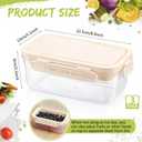 3 Sets Snackle Box with Removable Reusable Ice Pack, Separate Food Containers No Mixing Smells, Clear Cooling Charcuterie Lunch Box Organizer Bulk for Meal Prep, Travel, Beach & Picnic, Outdoor Party