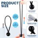 100 Pcs 6 Inch Ball Bungee Cords Tarp Tie Downs Bungee Cords with Balls Heavy Duty Outdoor Tarp Straps for Canopy Shelter Camping Cargo Tent Poles UV Resistant