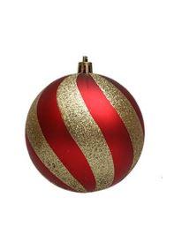 Wettarn Set of 8 Large Christmas Ball Ornaments 6 Inch White Gold Glitter Hanging Christmas Plastic Balls Indoor and Outdoor Hanging Christmas Tree Decorations for Lawn Yard Garden