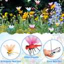 Yalikop 20 Pack 3D Dragonfly Garden Stakes Decor, 4 Color Outdoor Yard Ornaments, Waterproof Plastic Dragonfly Decorations for Garden, Lawn, Flower Pots & Patio, Adds Color and Helps Deter Birds